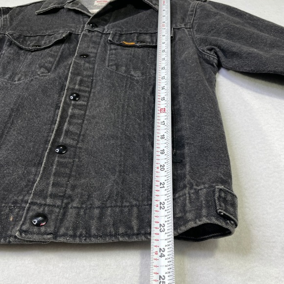 Vintage Saddle King Western Denim Jacket Mens Black Trucker Key Industries 42 - Picture 7 of 9